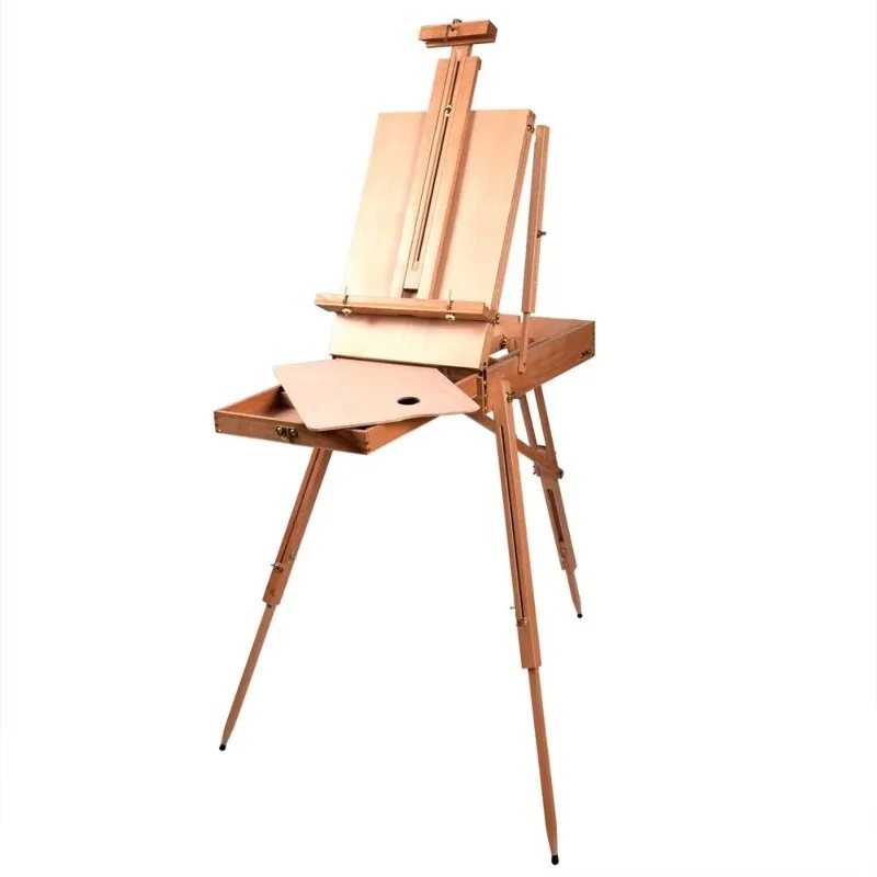 

Artist Wooden Paint Easel Portable Durable Display Sketch Box Foldable Easy-to-Carry Storage Solution