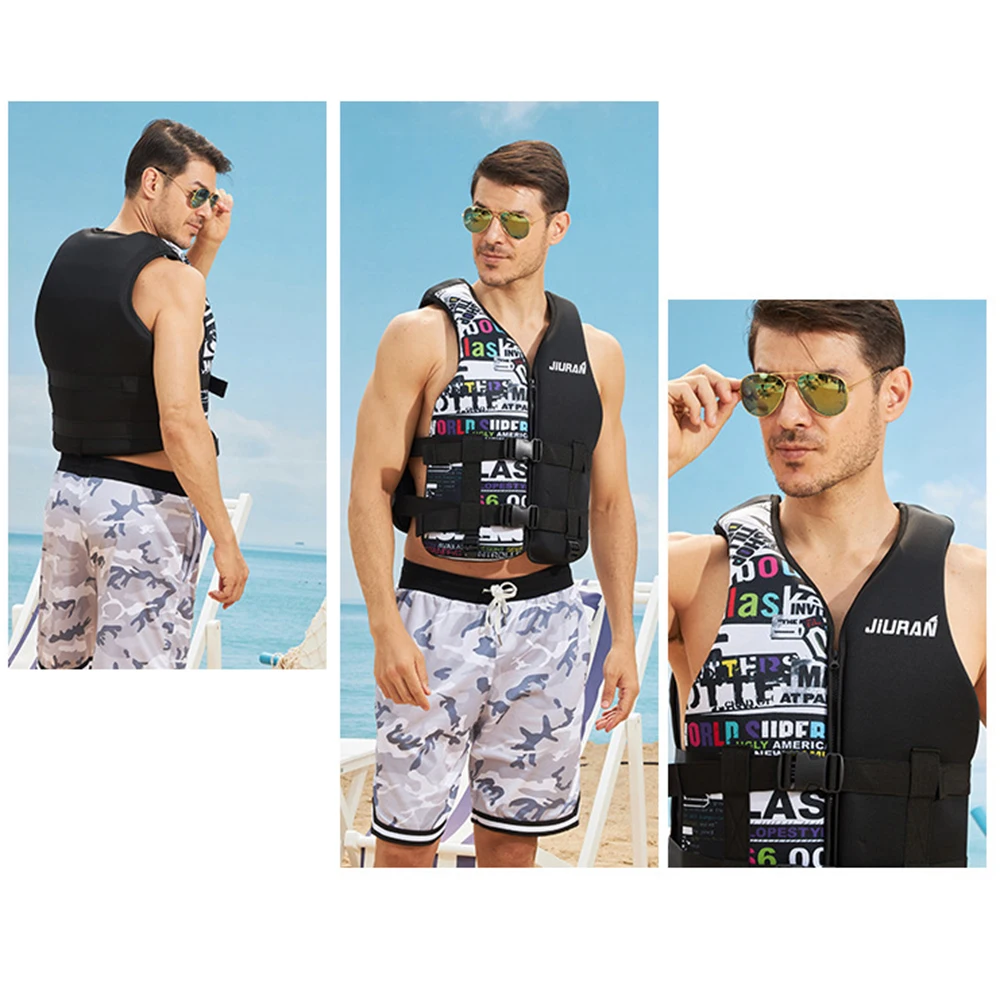 Professional Neoprene Life Jackets for Adults, Portable, Thick Water, Floating, Surf, Snorkeling, Fishing, High Quality
