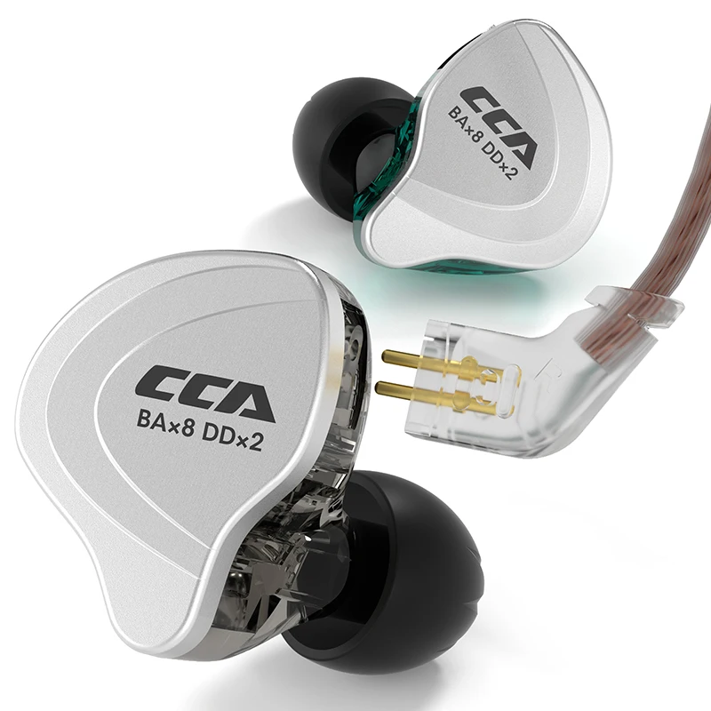 

CCA C10 Headphones 4BA+1DD Hybrid Technology HiFi In Ear Music DJ Running Sport Earphone Active Noice Cancelling Monitor Headset