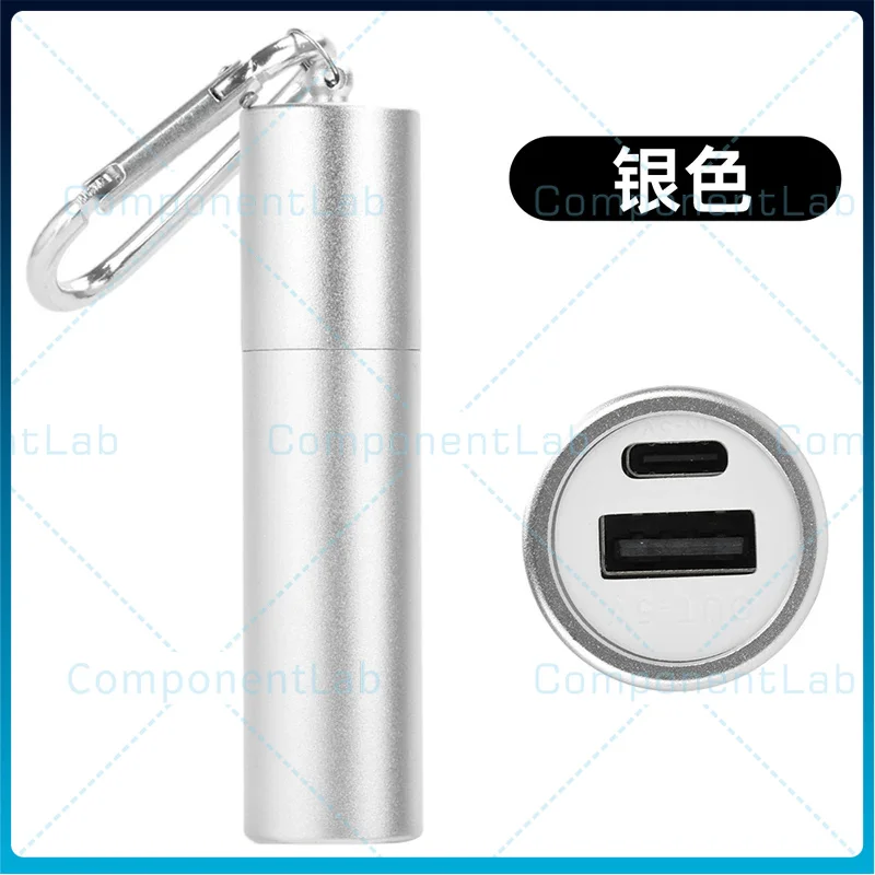 2pcs No-Solder 1-Cell 18650/21700 Portable Power Bank Kit 5V2A Fast Charging DIY Power Bank Type-C Interface