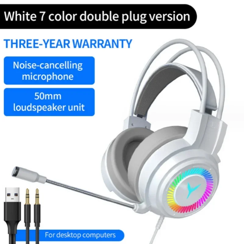 Gaming Headset 7.1 Stereo SVirtual Surround Bass Earphone Headphone with Mic LED Light for Computer Headphone PC Gamer Foldable