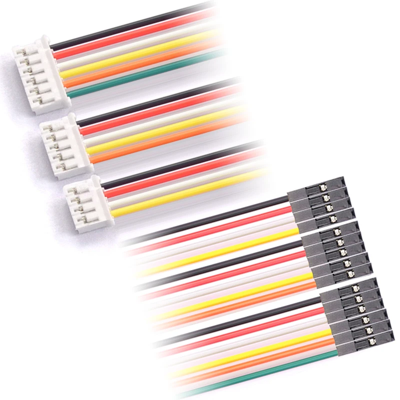 10PCS Dupont Line to SH1.0/MX1.25/ZH1.5/HY2.0/PH2.0/XH2.54 Cable 1P Female 2/3/4/5/6/P 20CM  26AWG 28AWG Jumper Wire
