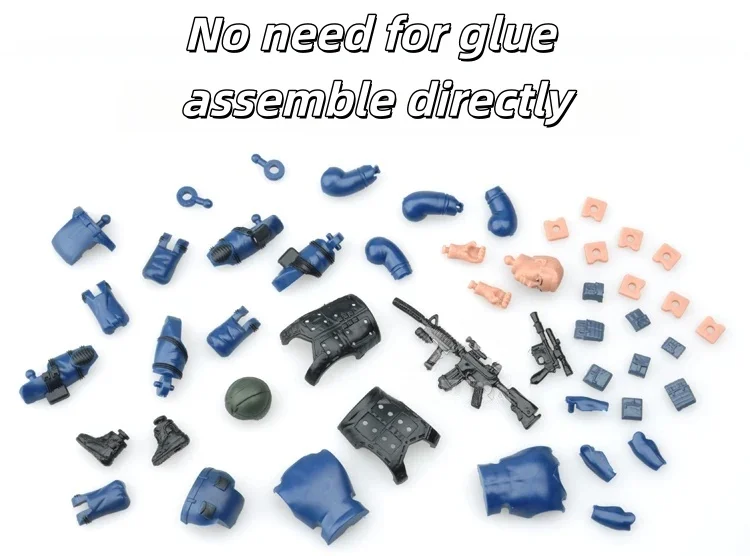 1 pièces aléatoire 4D 1/16 assemblage Forces spéciales armée SWAT équipe soldats jeu de guerre figurines d'action mobiles modèle militaire garçon jouet