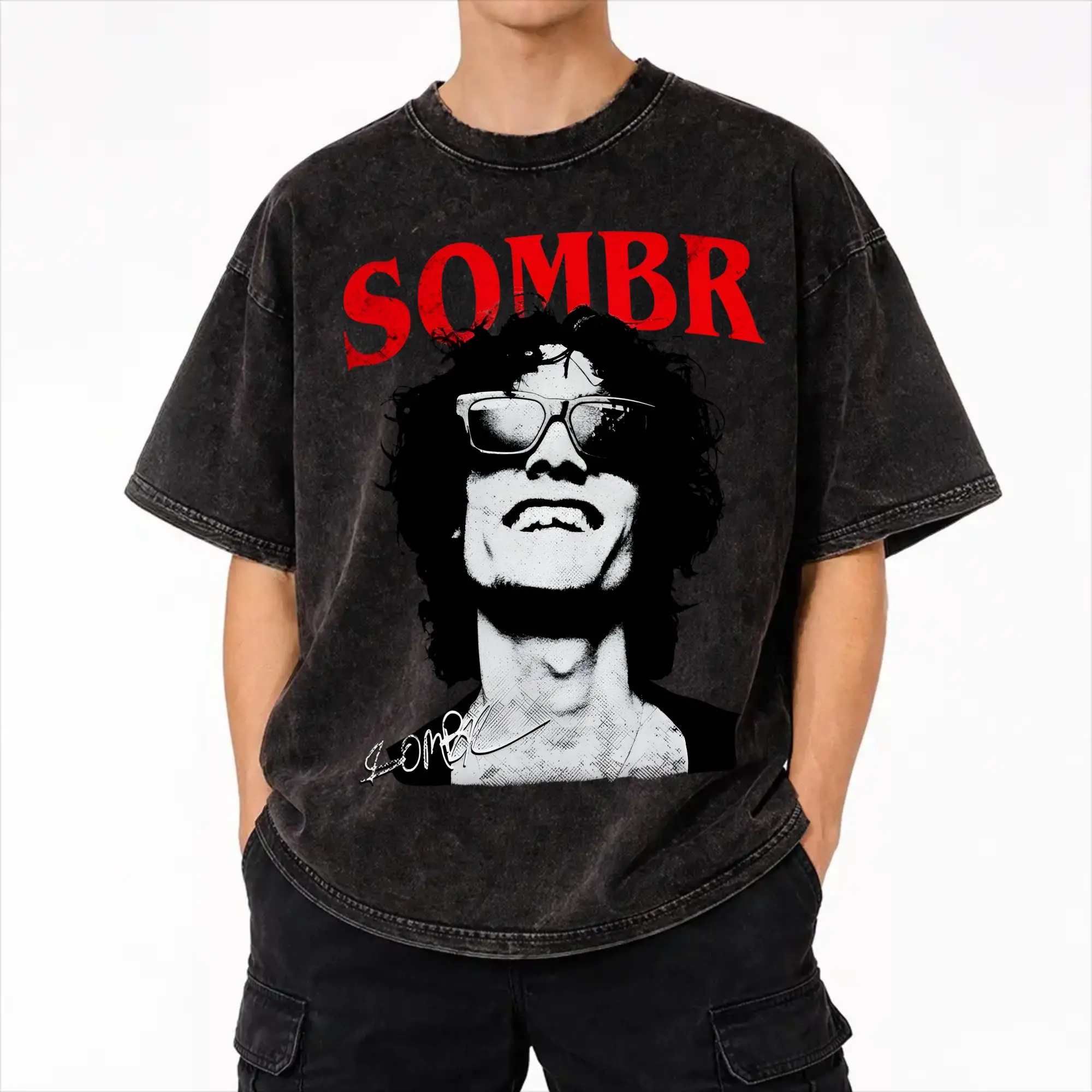 Sombr Youare The Reason World Tour 2026-2027 Accessories Washed T Shirt Men Women Streetwear Hip Hop T-Shirt Summer  Tees Tops