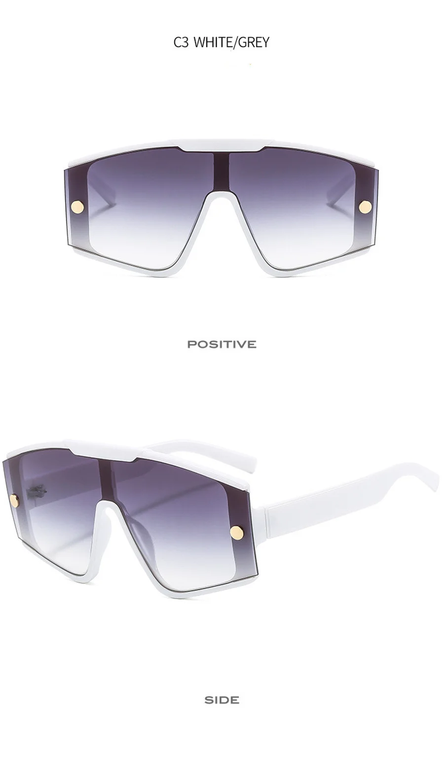 Modische, übergroße, quadratische Sonnenbrille für Damen, UV400, Vintage-Sonnenbrille, luxuriöses großes Design, Schutz im Vintage-Stil – Detail 9