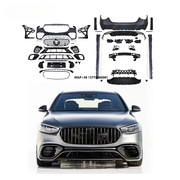 

For S-CLASS W223 Upgrade S63 Car Bumpers Body Kit with Front Bumper Rear Bumper Grille Side Skirts