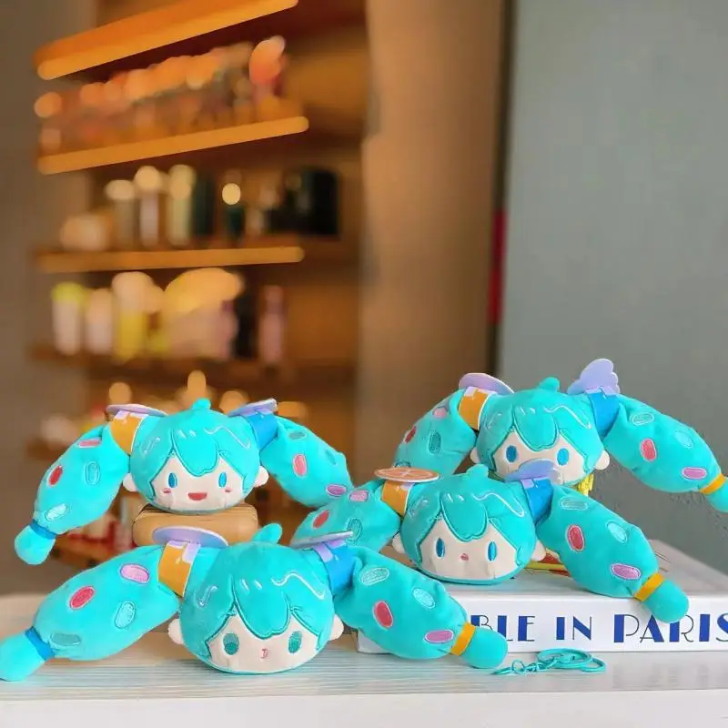 Hatsune Miku Cartoon Random Facial Expressions Backpack Pendant Plush Filling Doll Kawaii Keychain Holiday Gifts for Boys Girls