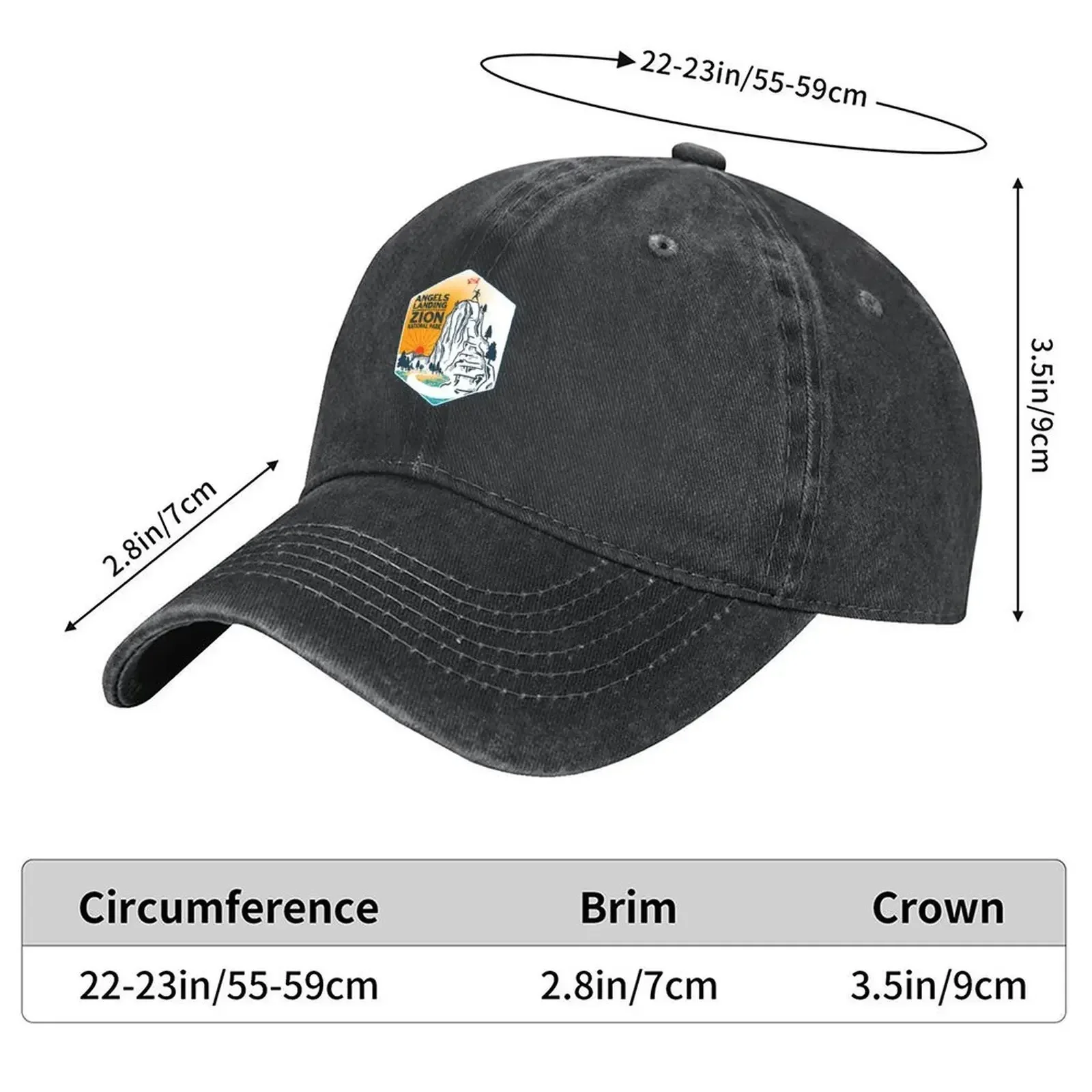 New Angels Landing Zion National Park Baseball Cap Anime Hat Luxury Brand Anime Fashionable Men Luxury Brand Women's