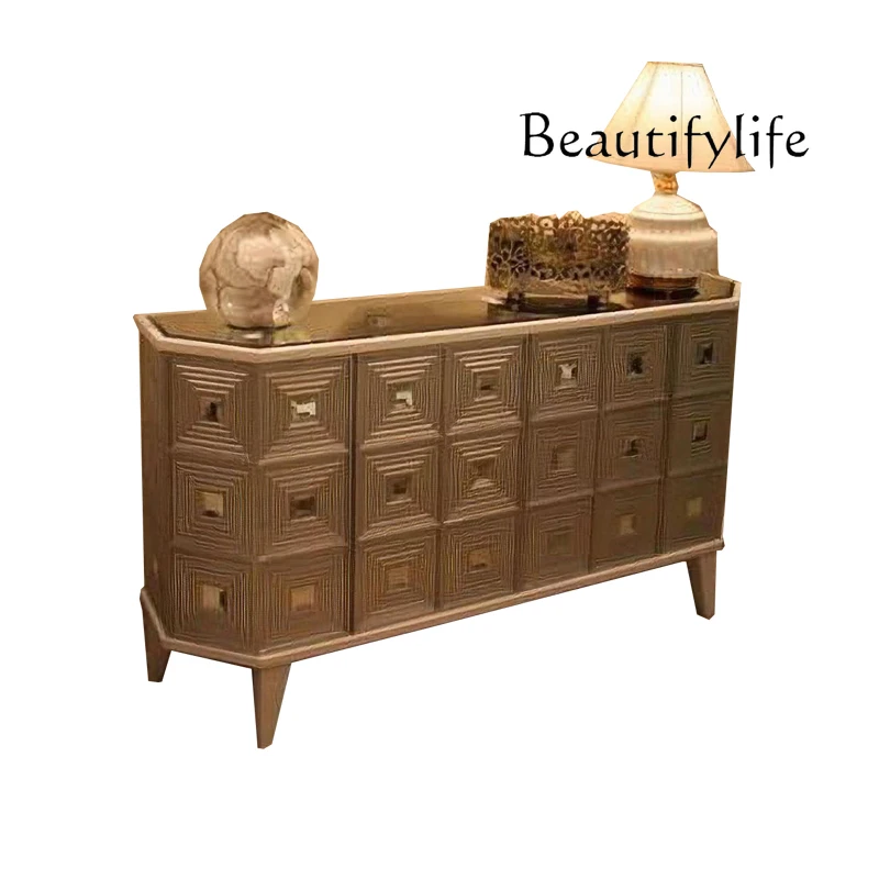 

French neoclassical light luxury entrance creative living room partition cabinet post-modern simple entry shoe cabinet