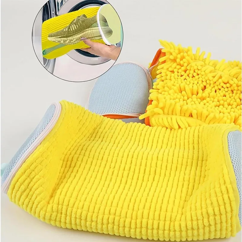 

New 360° Shoe Washing Machine Bag Reusable for All Shoes Types Cleaner Brush Set Sneakers and Casual Shoes Ideal Choice