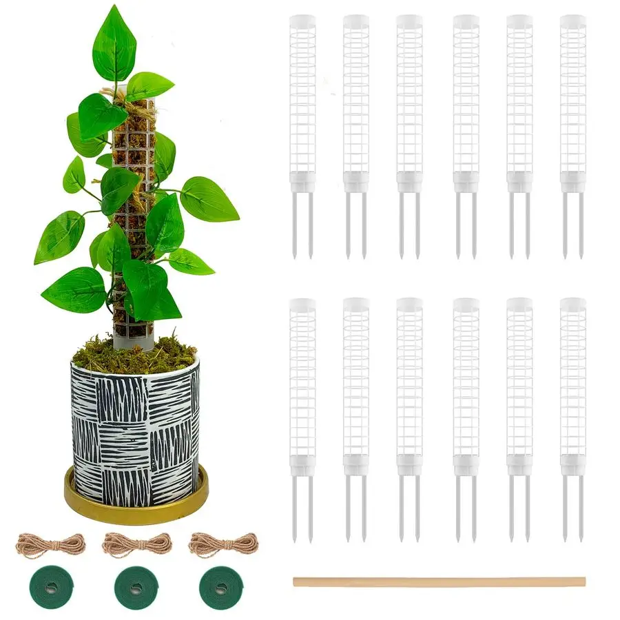 

Многоразовые пластиковые опоры для монстеры с сетчатой структурой, 12 шт., белые, малые, для вьющихся растений