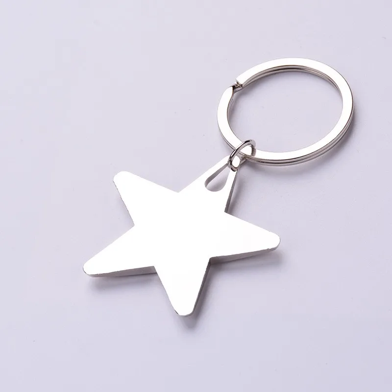 New Metal Star Keychain New Pentagram Keychain Charm Car Keyring Party Gift Jewelry