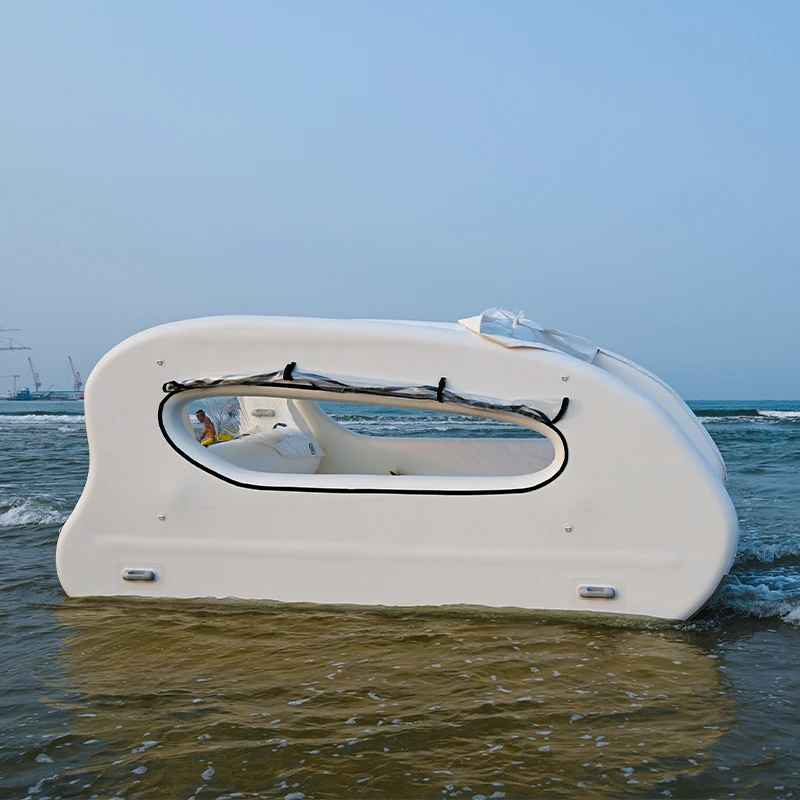 New Series Inflatable Waterplay Production Inflatable Electric House Catamaran Boat for Water Recreation for 6-10 People