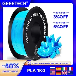 Geeetech Filamento PLA Padrão para Impressora 3D, Material Plástico, Precisão 0.03mm, Impressora FDM Impressora FDM, 1kg, 1.75mm, Frete Grátis