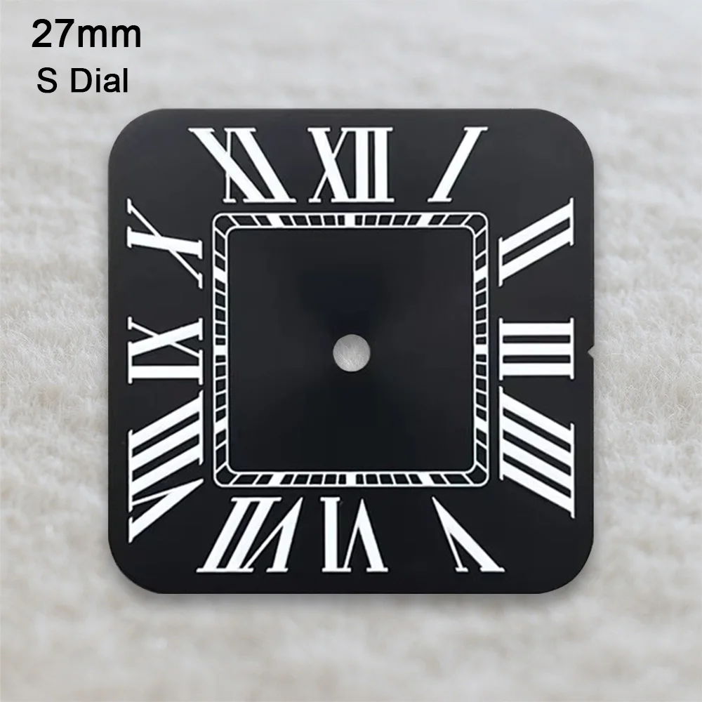 New 27mm S Logo Square Dial Fit NH35/NH36/4R/7S Japanese Movement Sunray/Matte High-Quality Dial Watch Modification Accessories view 3