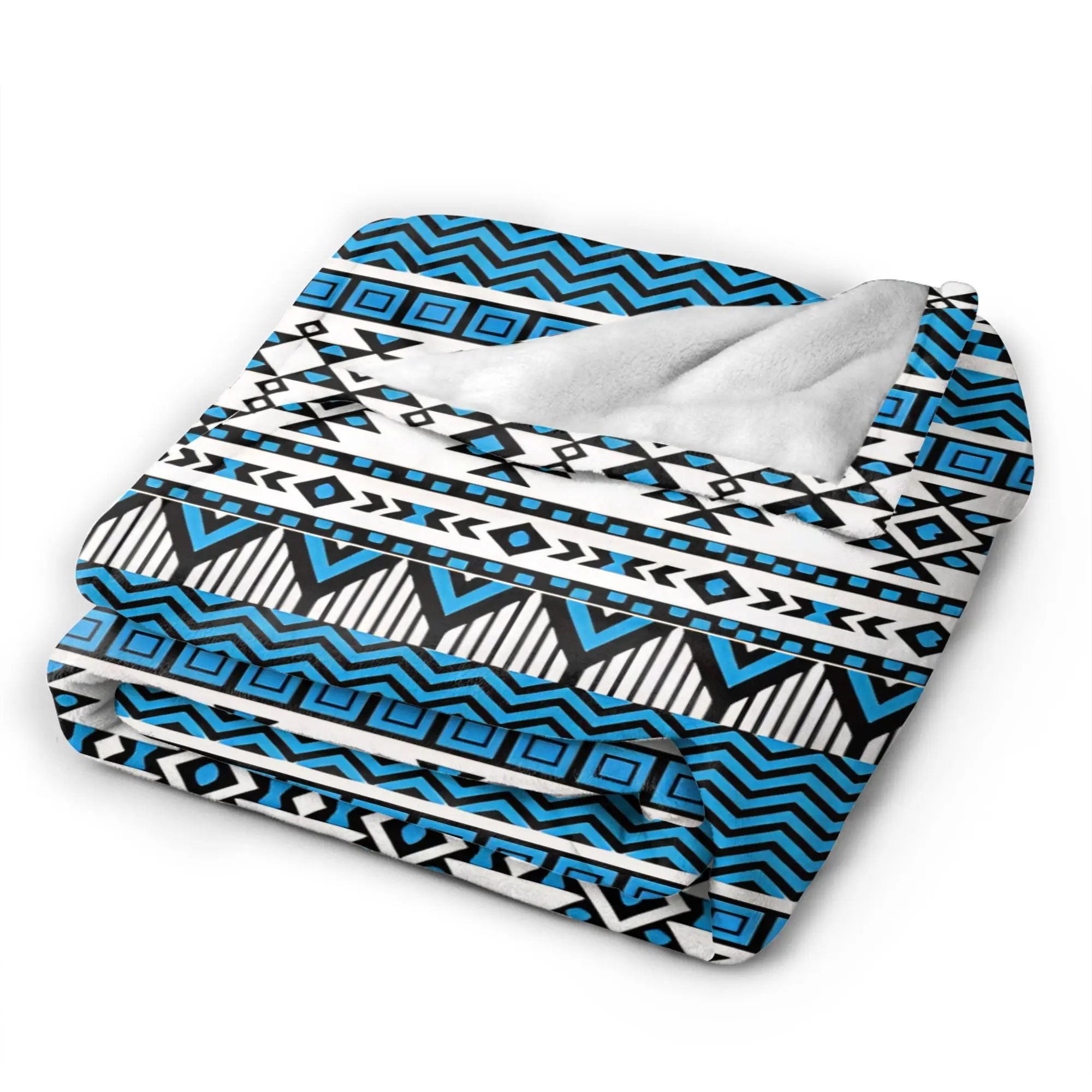 Colorful Tribal Pattern Bedding Throws Cozy Funny Blanket  For Living Room Travel Car Flannel Bedspread Bed Cover
