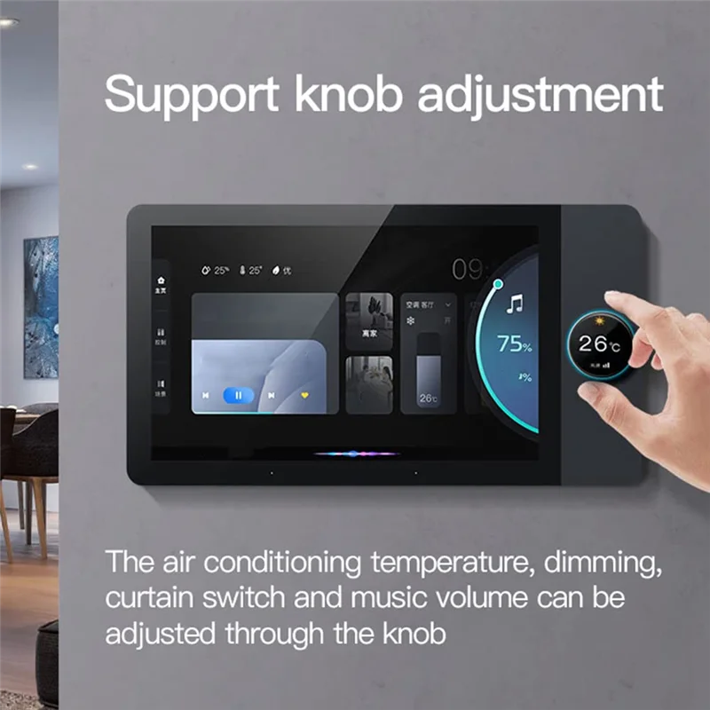 DIGIT-achtergrondmuzieksysteem Intelligente 7 "Tuya-paneelbediening 8-kanaals wandversterker Touchscreen Ondersteuning Google Play