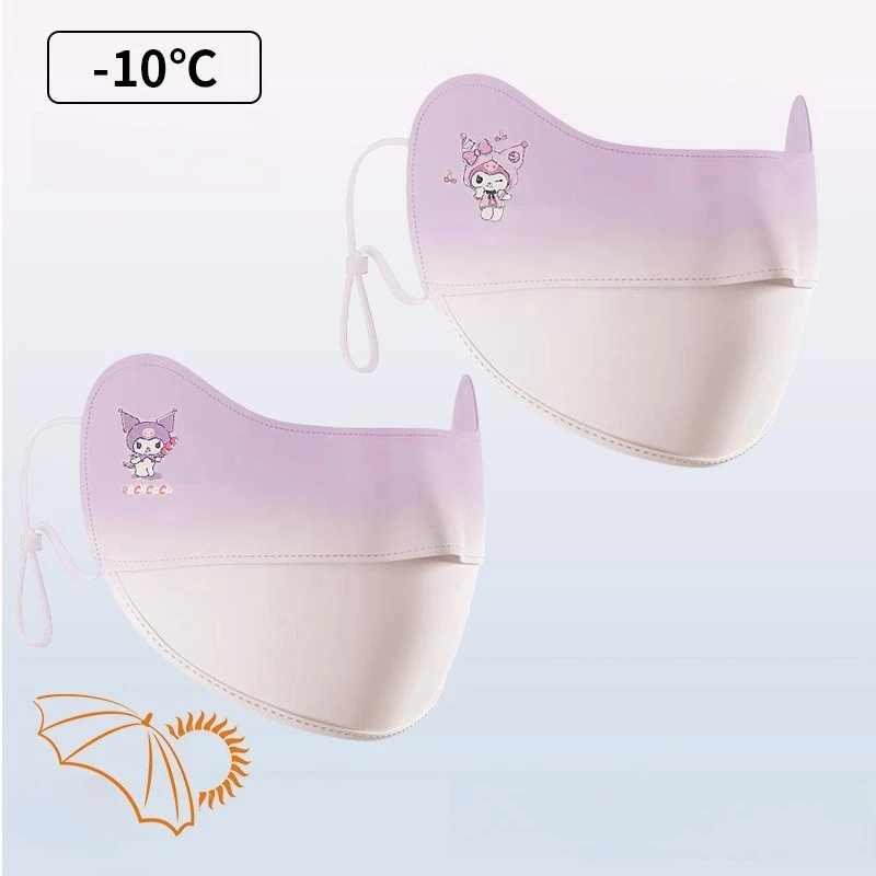 La nuova maschera per bambini di Miniso protezione solare estiva UV maschera solare traspirante in seta di ghiaccio lavabile per bambini e ragazze