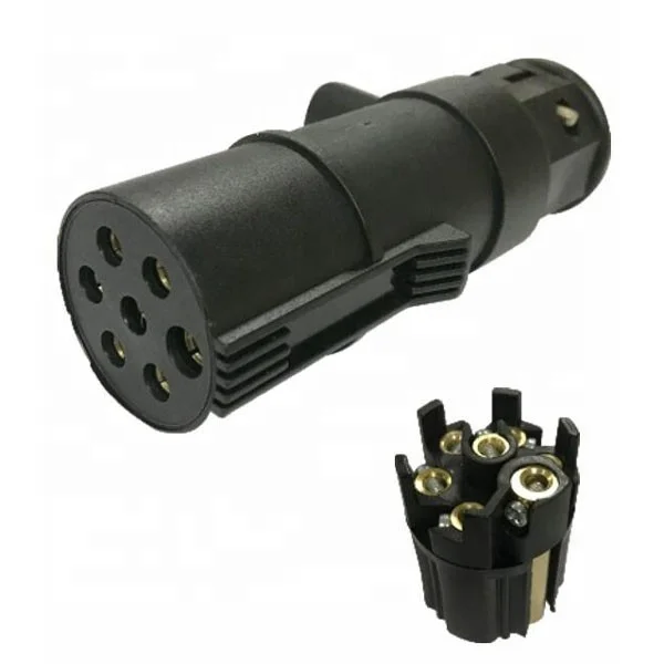 European Style 24V 7Pin Trailer Plug Trailer Connector 7way  PVC N  Trailer Adapter - view 2