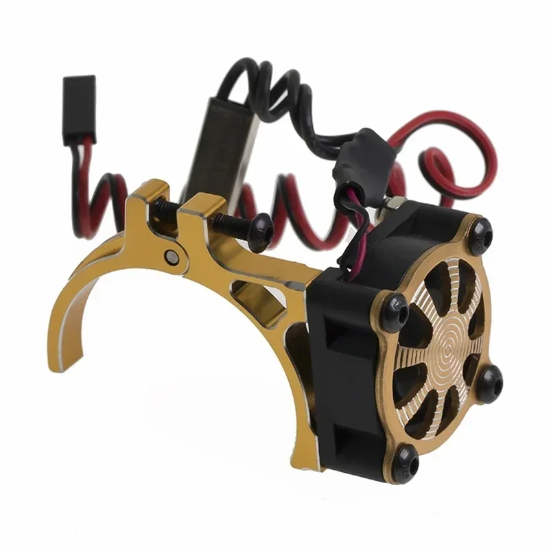 熱センサー付きヒートシンク冷却ファン,scx10,traxxas,trx4,tamiya,540, 550, 3650, 3660, 1/8, 1:10