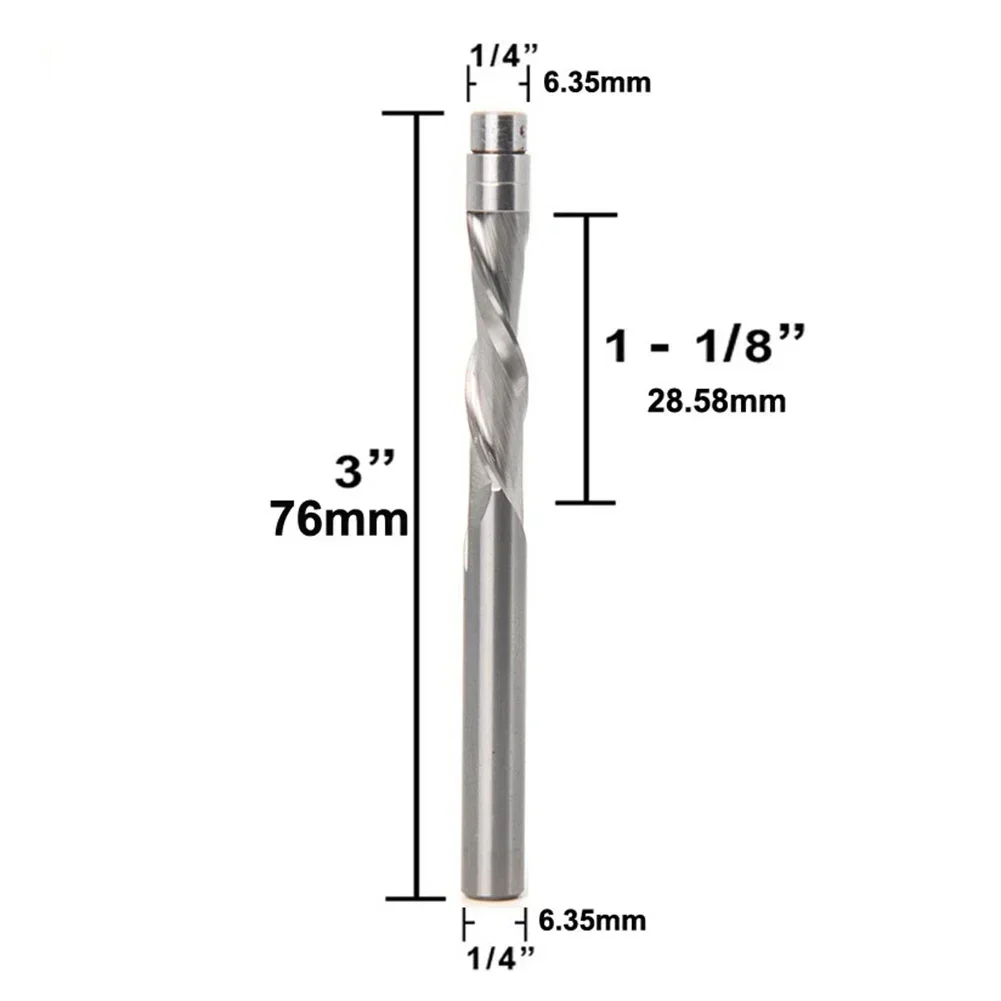 Flush Trim Bits Router Bit Down Cutter/up Cutter Router Bit Solid Carbide Welded Steel Tip For Plywood Power Tools