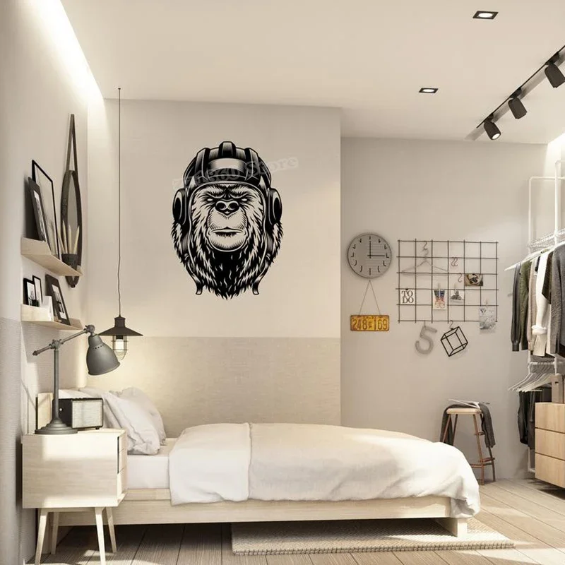 War Gorilla Wall Decal Military War Wall Sticker Boys Wall Decor Vinyl Letter Kids Room Decoration Sticker War Tank Decal B785