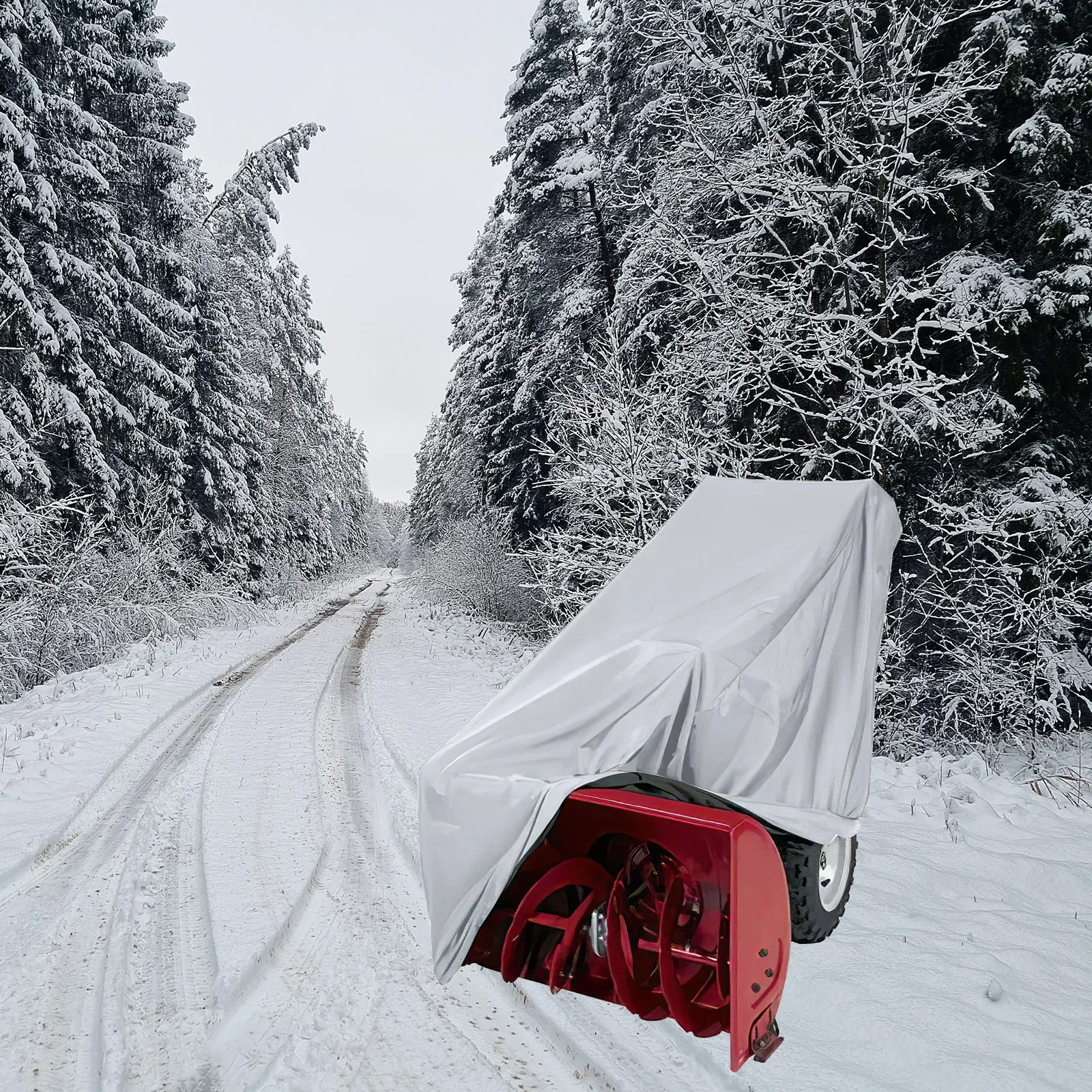 

Portable Snow Blower Cover Waterproof Oxford Cloth Durable Foldable Protect Two Stage Snow Blower Dirt Rain Winter