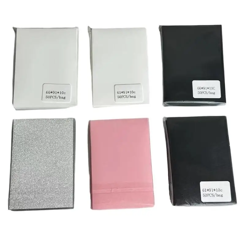 Clear PVC Kpop Photocard Sleeves 50Pcs Blank Card Protectors for Album Photo Collection Storage Holder