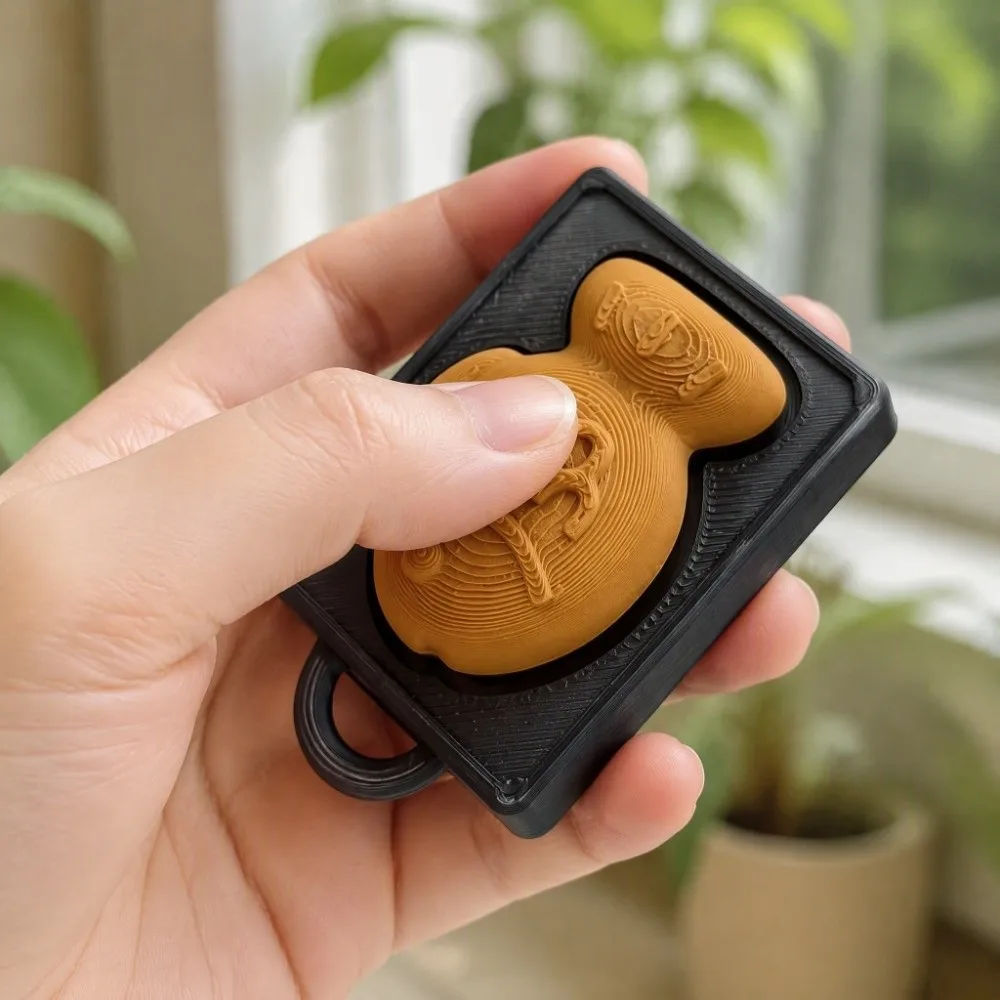 3D Printed Taiyaki Clicker Keychain Cute Portable Fidget Satisfying Clicking Feedback Cartoon Style Cartoon Fidget Kids Gift