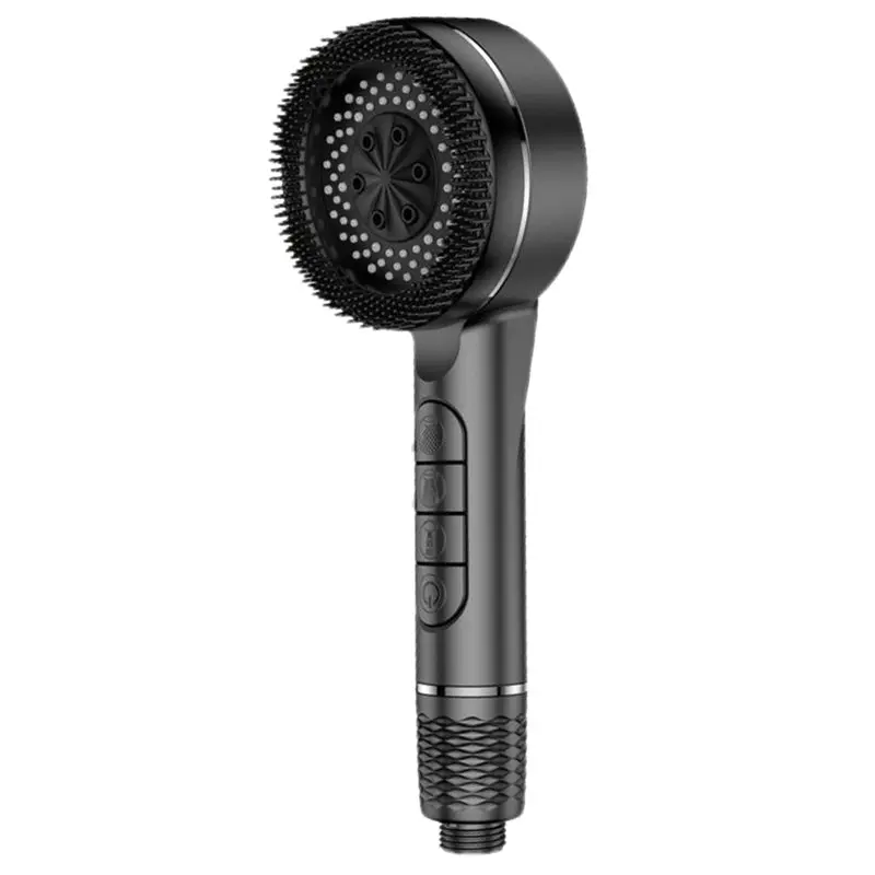 

ABBY-One-Key Stop Water Massage High Pressure Showerhead Shower Head With Filter 4 Modes Self-Cleaning Integrated Silicone Brush