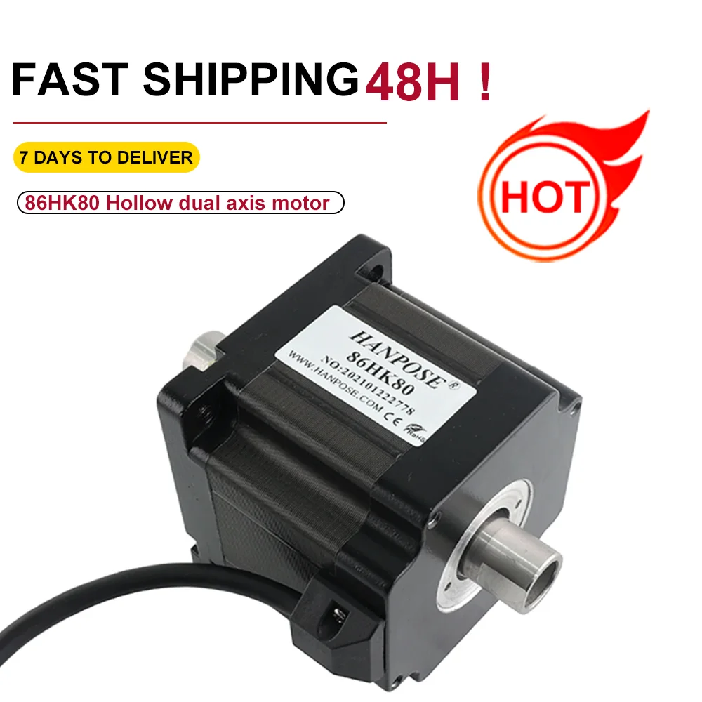 

1pcs double shaft stepper motor nema34 20MM the axis fuselage 4.0A 4N.M 86HK80 for 3D printer accessories