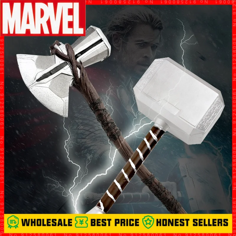 New Marvel Anime Figure Hatchet Hammer Axe Captain America Shield Cosplay Thor Hammer Weapons Model Kid Gift Role Playing Toys