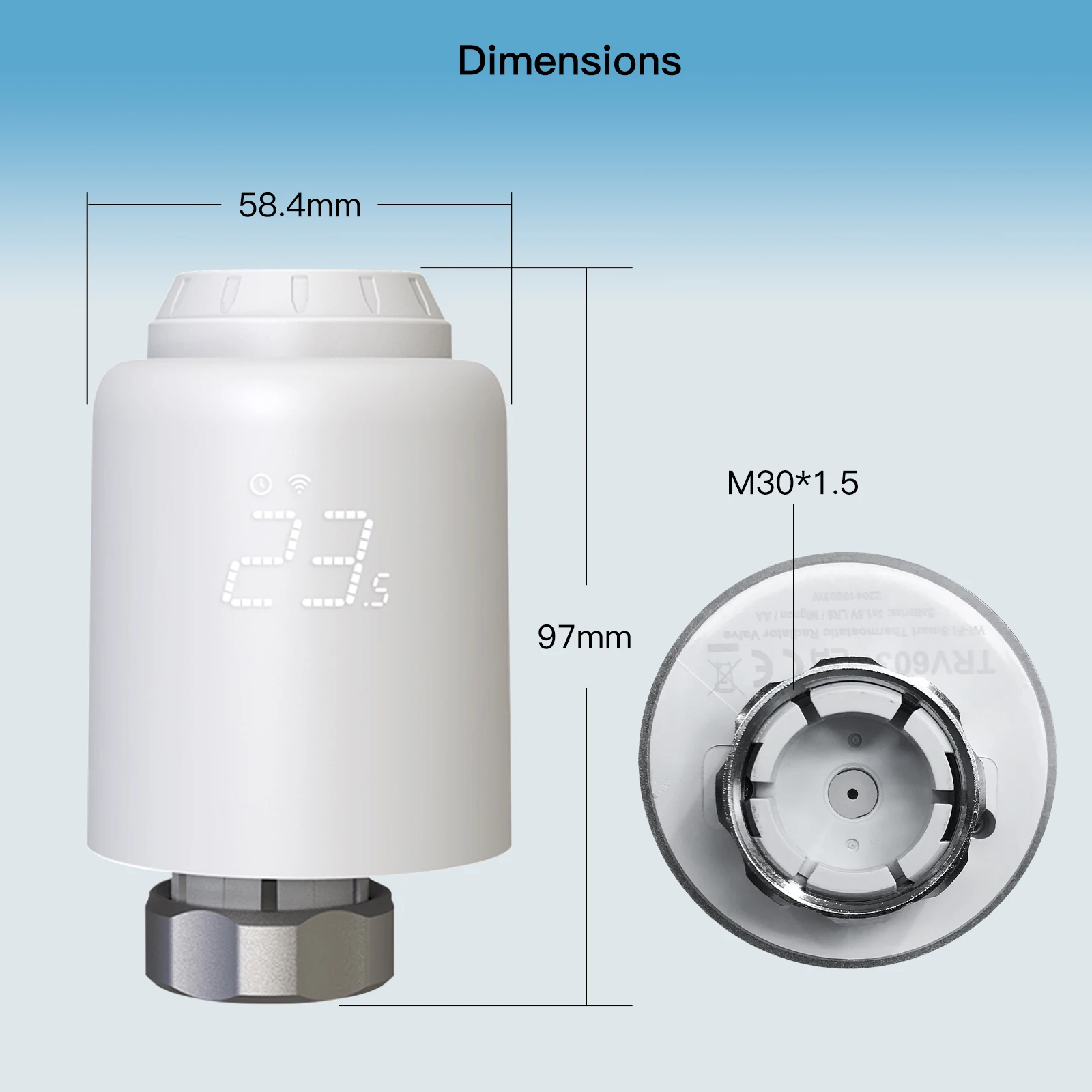 Moes – actionneur de Valve de radiateur thermostatique, WiFi intelligent, Tuya, contrôleur de température de chaleur, Alexa Google Voice, télécommande