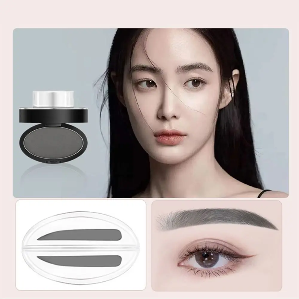 

Lasting Professional 3 Seconds Waterproof Quick Makeup Eye Brow Tint Brow Powder With Stamp Thrush Artifact Lazy Eyebrow Stamp