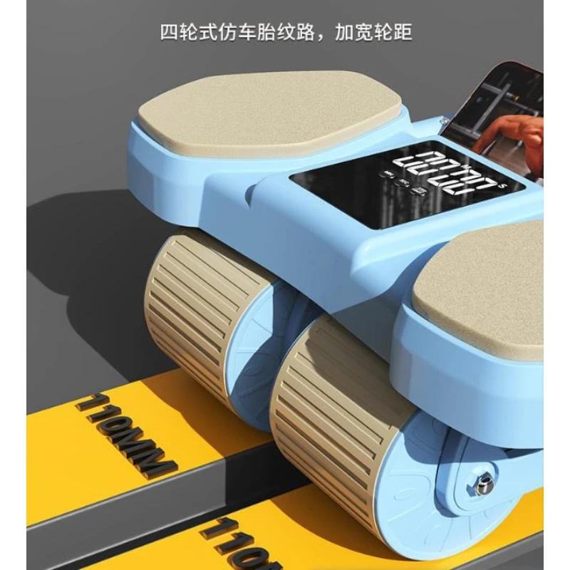 Abdominal Wheel with Automatic Rebound, Abdominal Curl Slimming Belly Exercise Equipment for Home Use