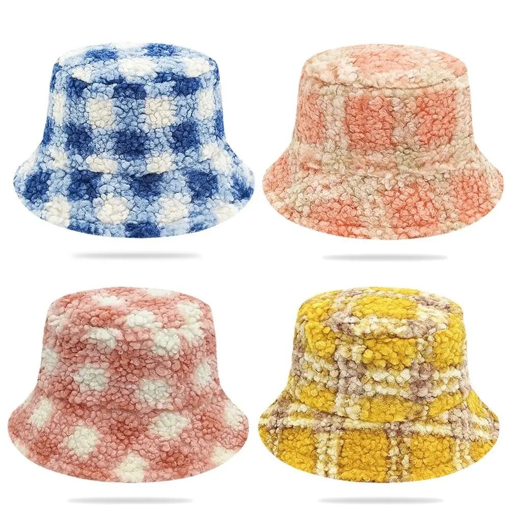 Plush Thicken Women Fluffy Bucket Hat Trend Cold Protection High Quality Fisherman Cap Winter Warm Ladies Hats image 4