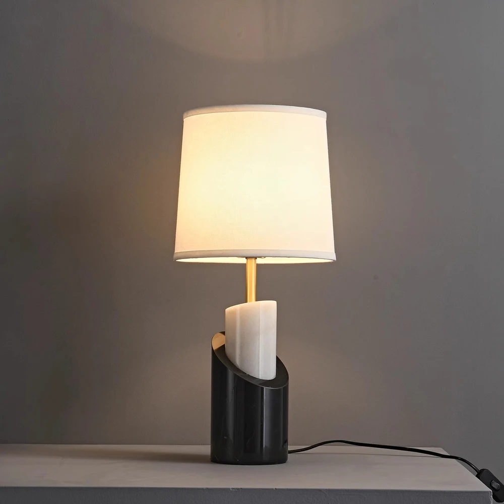 

VHManufacturer Direct Sale Modern Marble Copper Decorative Table Lamp Warm Cloth AC E27 for Living Room Bedroom Study Hotels