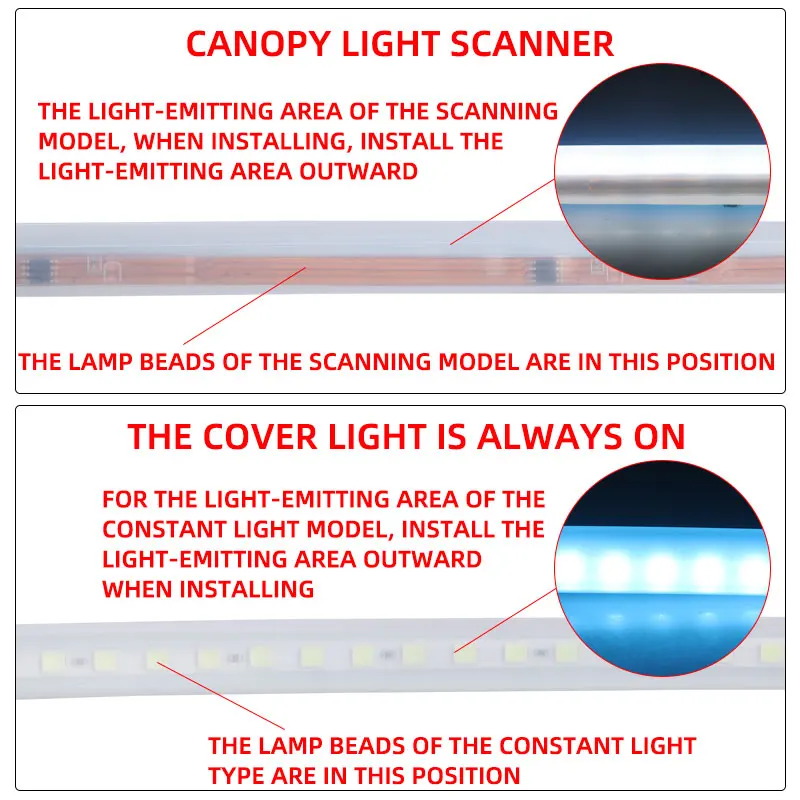 Luces de circulación diurna para coche, tira de luz para capó, tipo pasante, faro delantero modificado automático, cortable luz decorativa,