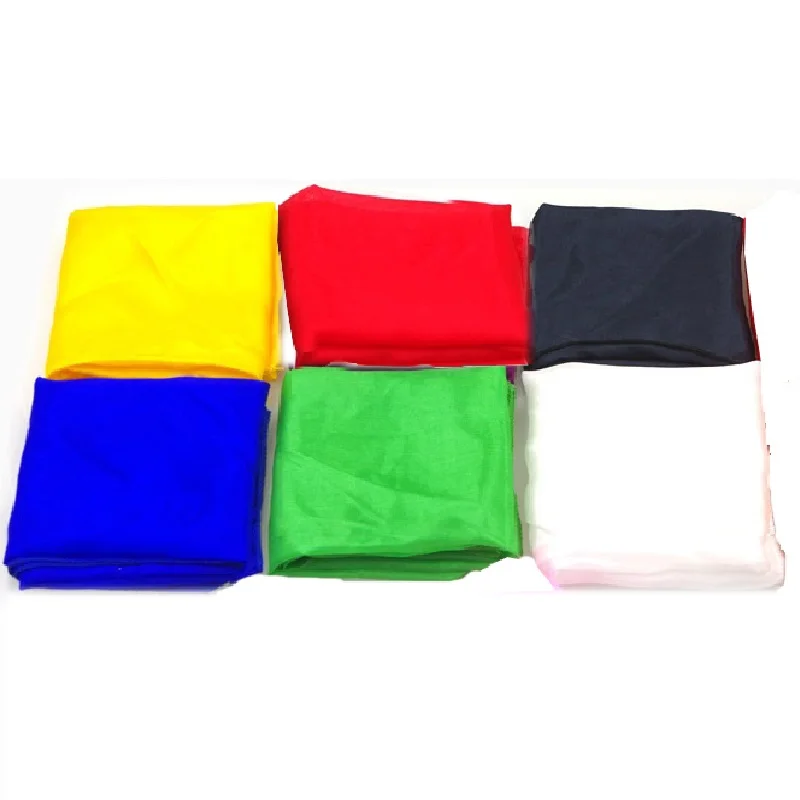 6pcs/lot Silk Scarf Magic Tricks Magician Scarves Close Up Stage Magic Props