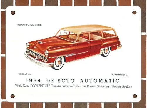 METAL SIGN - 1954 DeSoto Firedome Station Wagon - 10x14 Inches