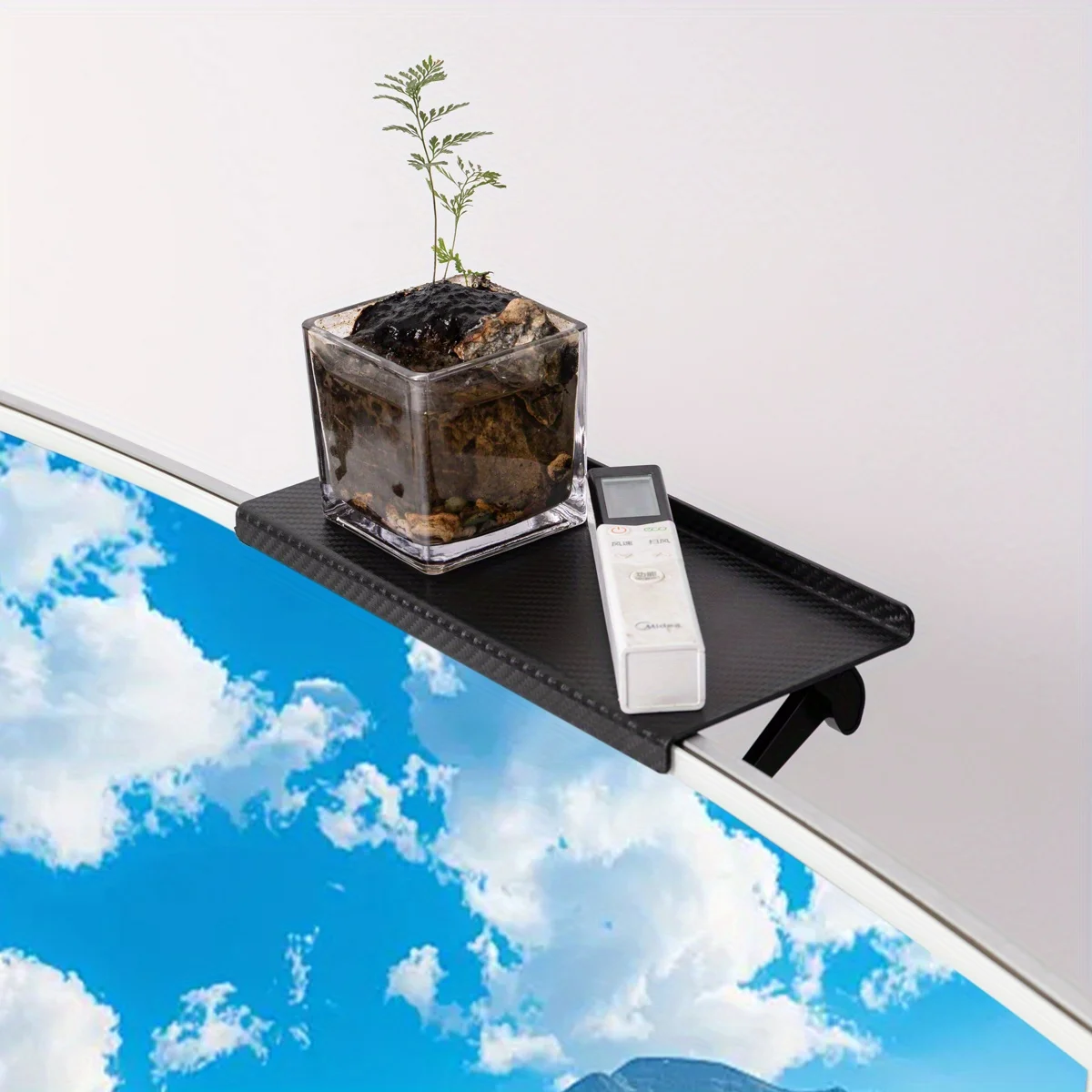 

Adjustable TV Monitor Stand - Tilt Head Desktop Shelf for Computer, Router Storage, No-Tools Home Office Organizer