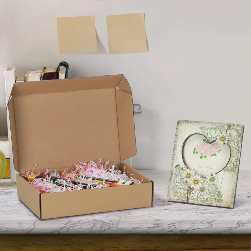 9x6x2 Boxes Set of 20, Brown Corrugated Cardboard Literature Mailer Box Packaging, Mailing, Business