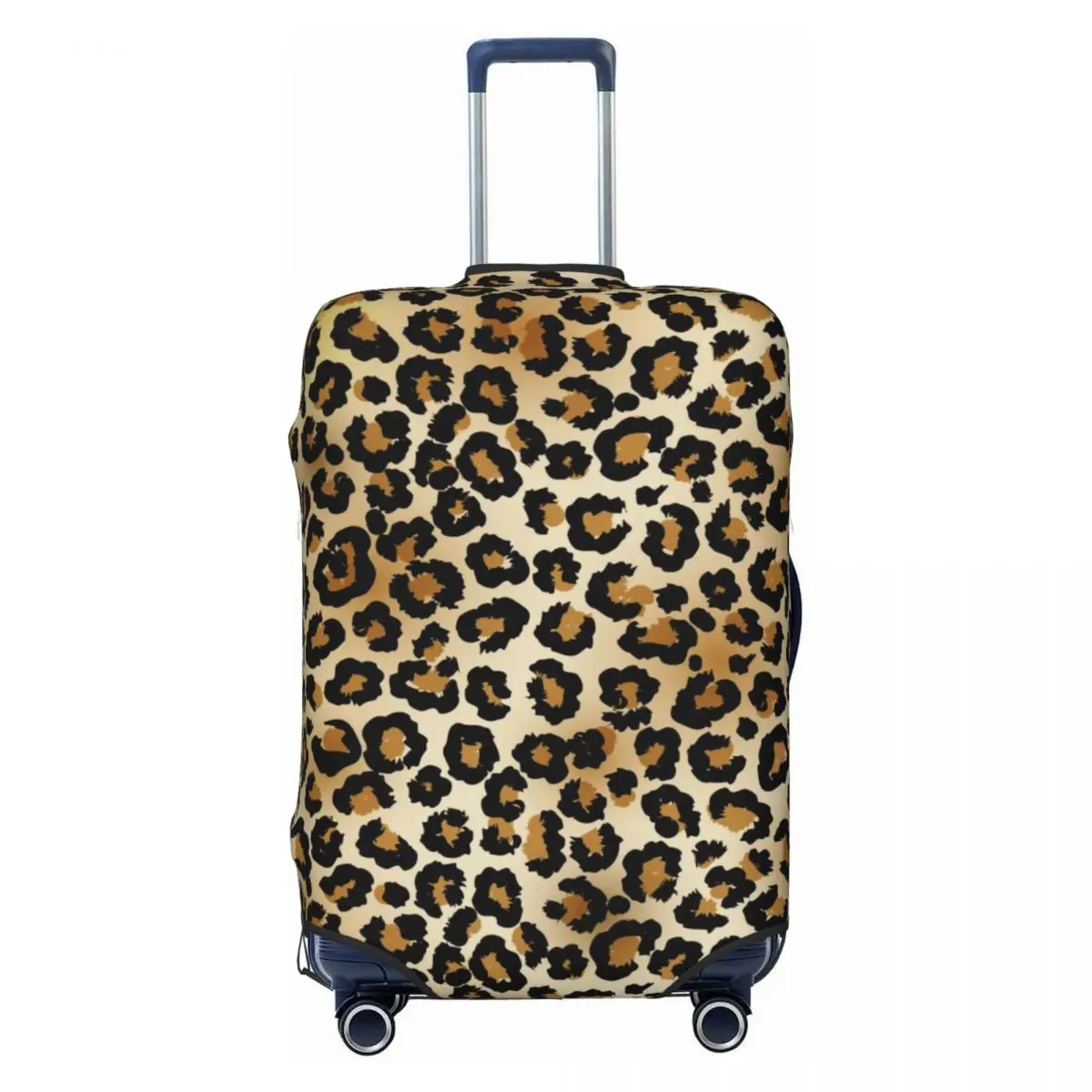 

Custom Brown Leopard Print Luggage Cover Protector Fashion Animal Cheetah Skin Travel Suitcase Protective Cover for 18-32 Inch
