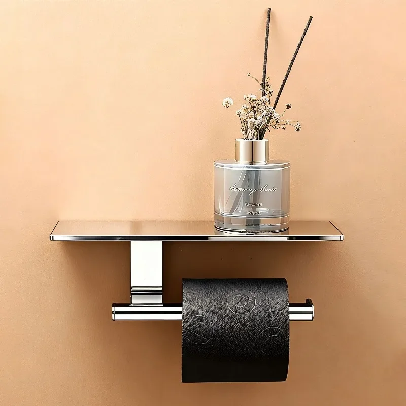 Gun ash all-copper towel holder bathroom bathroom roll holder simple roller hotel toilet paper towel box paper