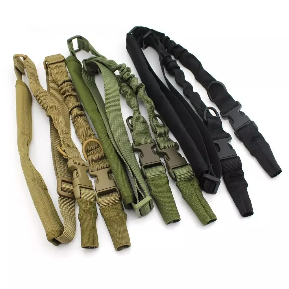 Shot Gun Belt Hunting Accessories Heavy Duty Tactical Gear Double Point Sling Shoulder Strap Rifle Rope Belt with Metal Buckle