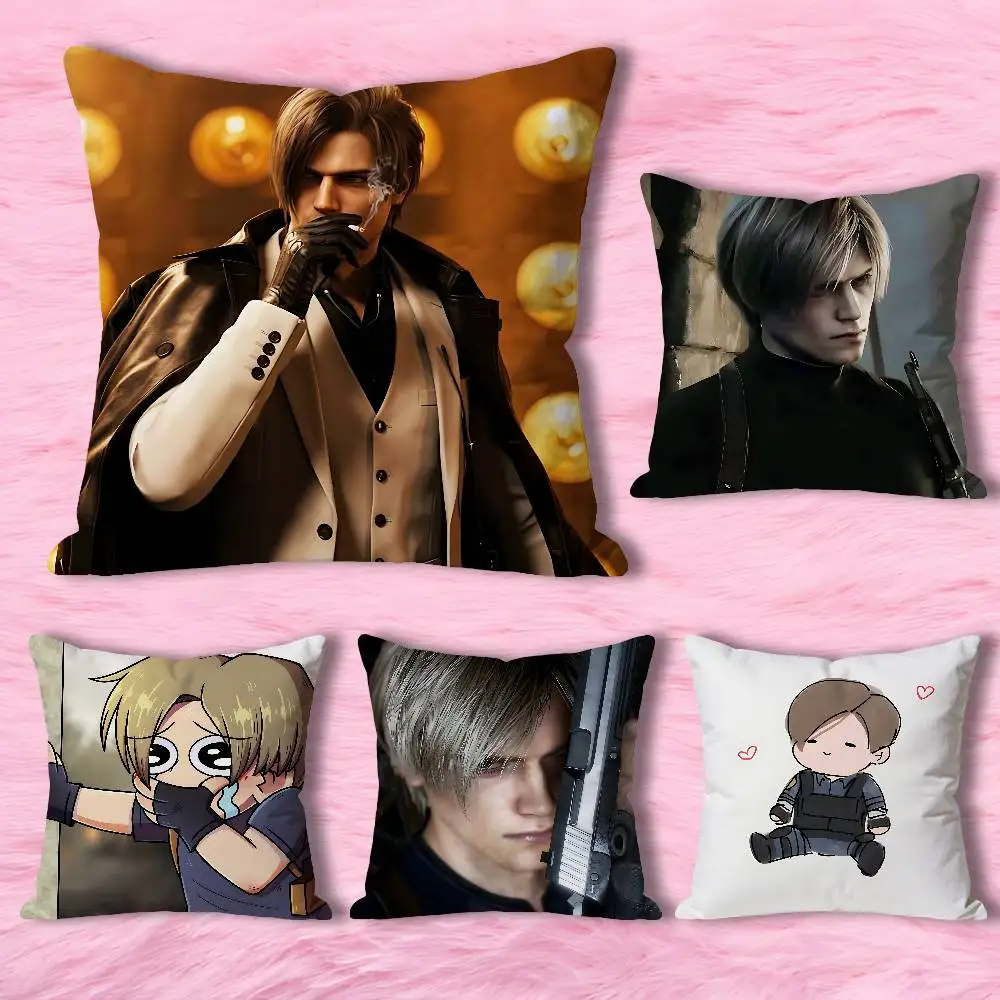 Leon Kennedy R-Resident E-Evil Pillow Case Modern Home Decorative Cozy Plush Pillowcase For Living Room Bedroom Sofa