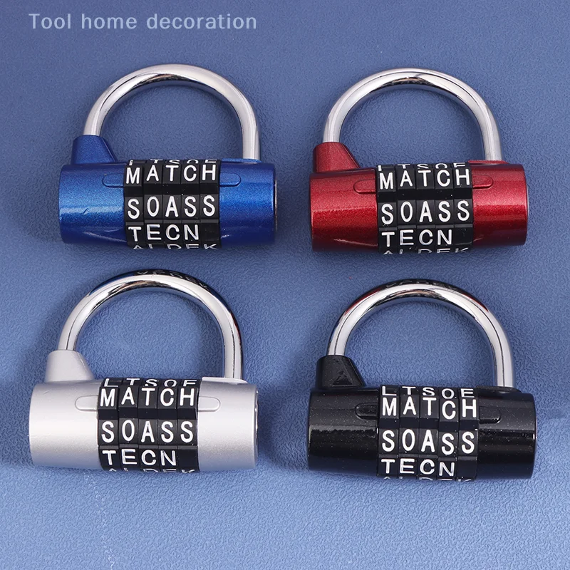 5 Dial Digit Number Zinc Alloy Combination Padlock 4 Colors Code Password Lock Door Cabinet Drawer Bike Motorcycle Locker