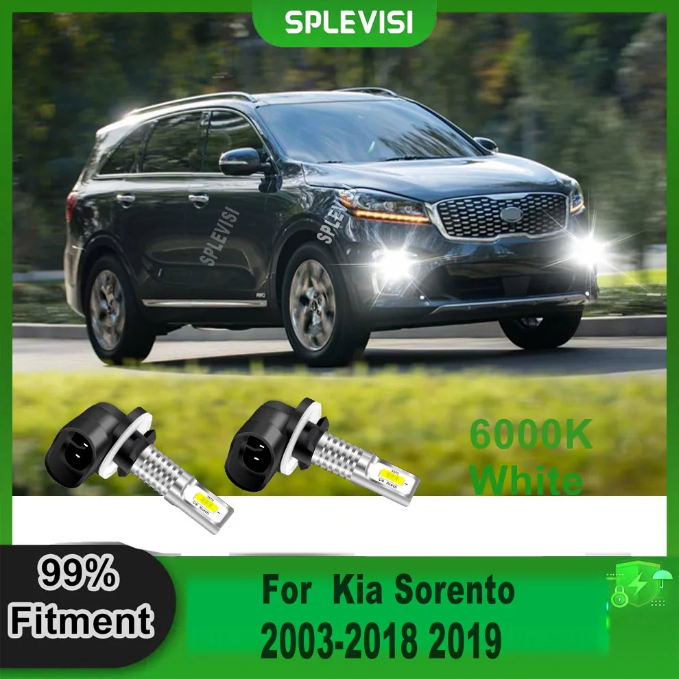 

LED Foglight Foglamp Bulbs better than factory bulbs For Kia Sorento 2003 2004 2005 2006 2007 2008 2009 2010 2011 2012 2013-2019