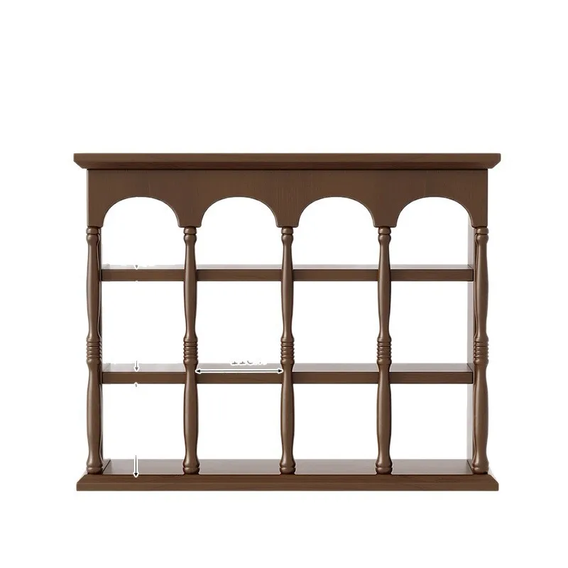 Vintage Storage Holders  Wooden Coffee Cup Cosmetics Rack Living Room Cloakroom Storage Racks Minimalist Perfume Display Stand - view 6