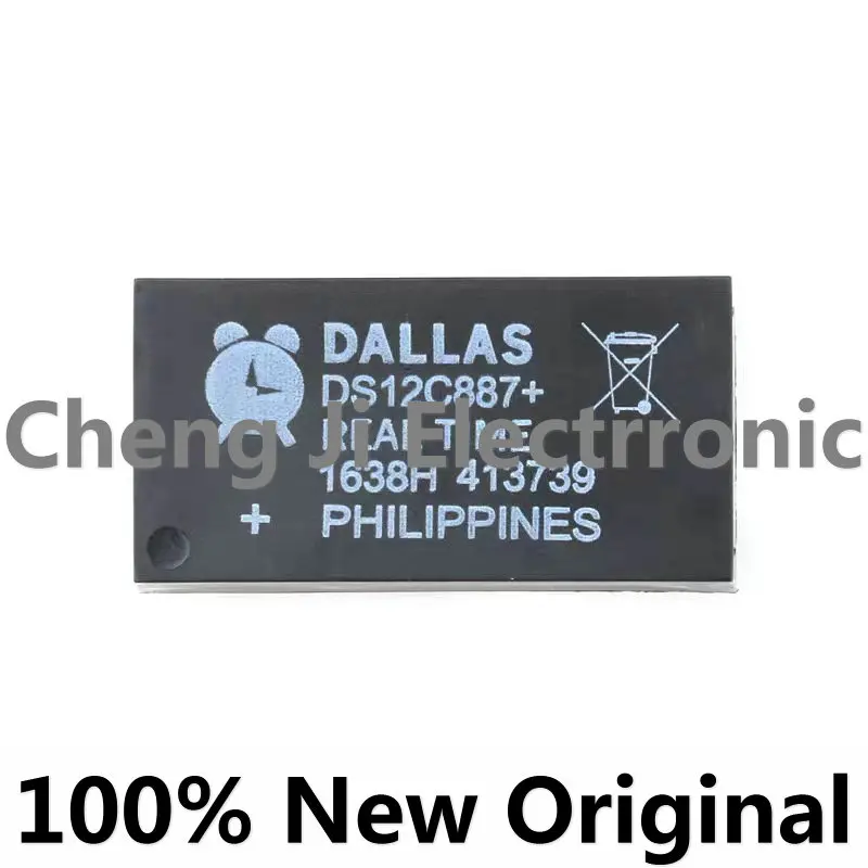 2PCS DS12C887+、12C887 EDIP24 Brand new original real-time clock chip